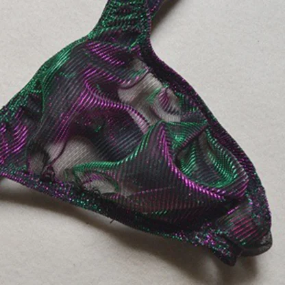 Dark Iridescent Sheer Thong - Image 4