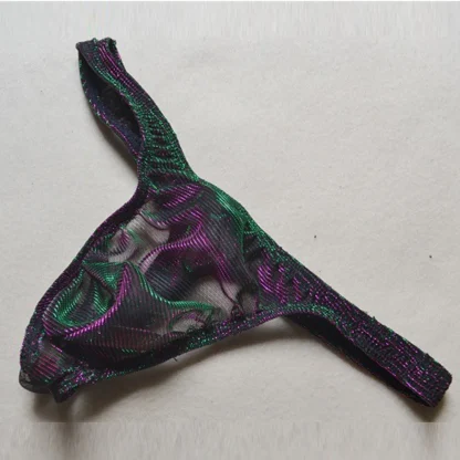 Dark Iridescent Sheer Thong - Image 5