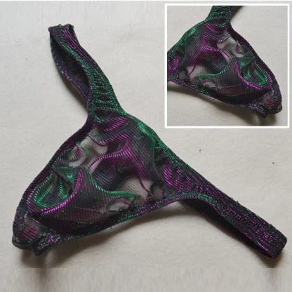 Dark Iridescent Sheer Thong - Image 6